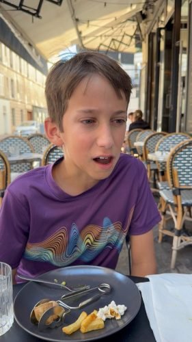 French Meal: Nate realizing its not the worst thing ever