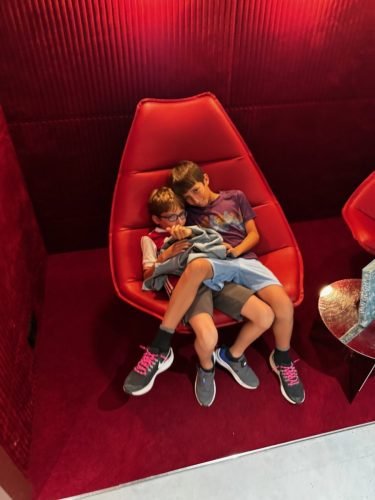 Their favorite chair at the hotel